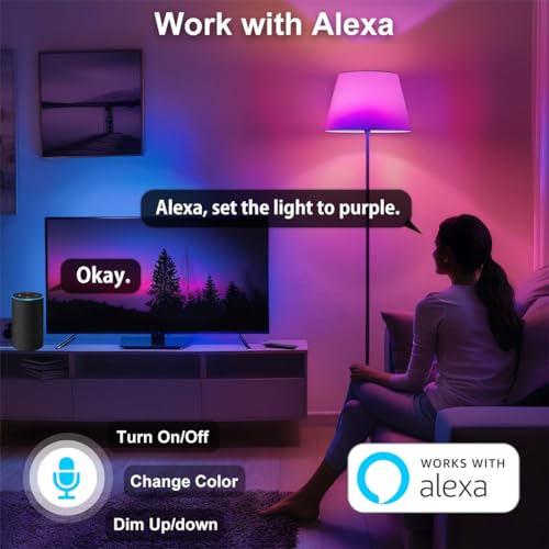 ILC 10W Smart Light Bulbs (70W Equivalent) with Alexa, 900 Lumens, Color Changing Warm White (2 Pack)