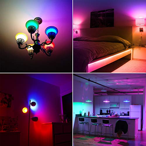 10 Pack of RGB LED Light Bulbs with Remote Control for 40W Equivalent