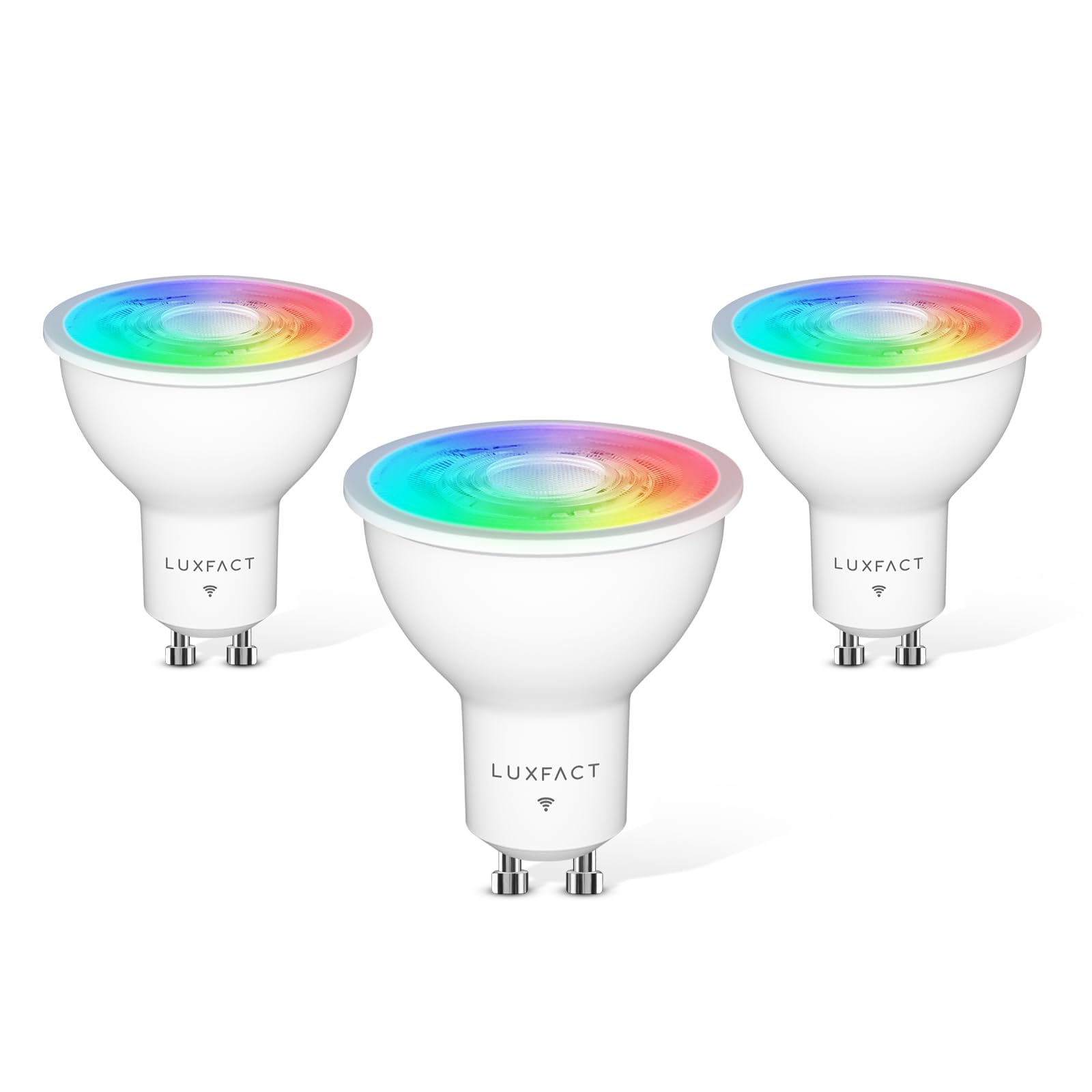 GU10 Smart LED Bulb 3-Pack - 5W RGB Color Changing, Alexa & Google Assistant Compatible, 420LM, Music Sync