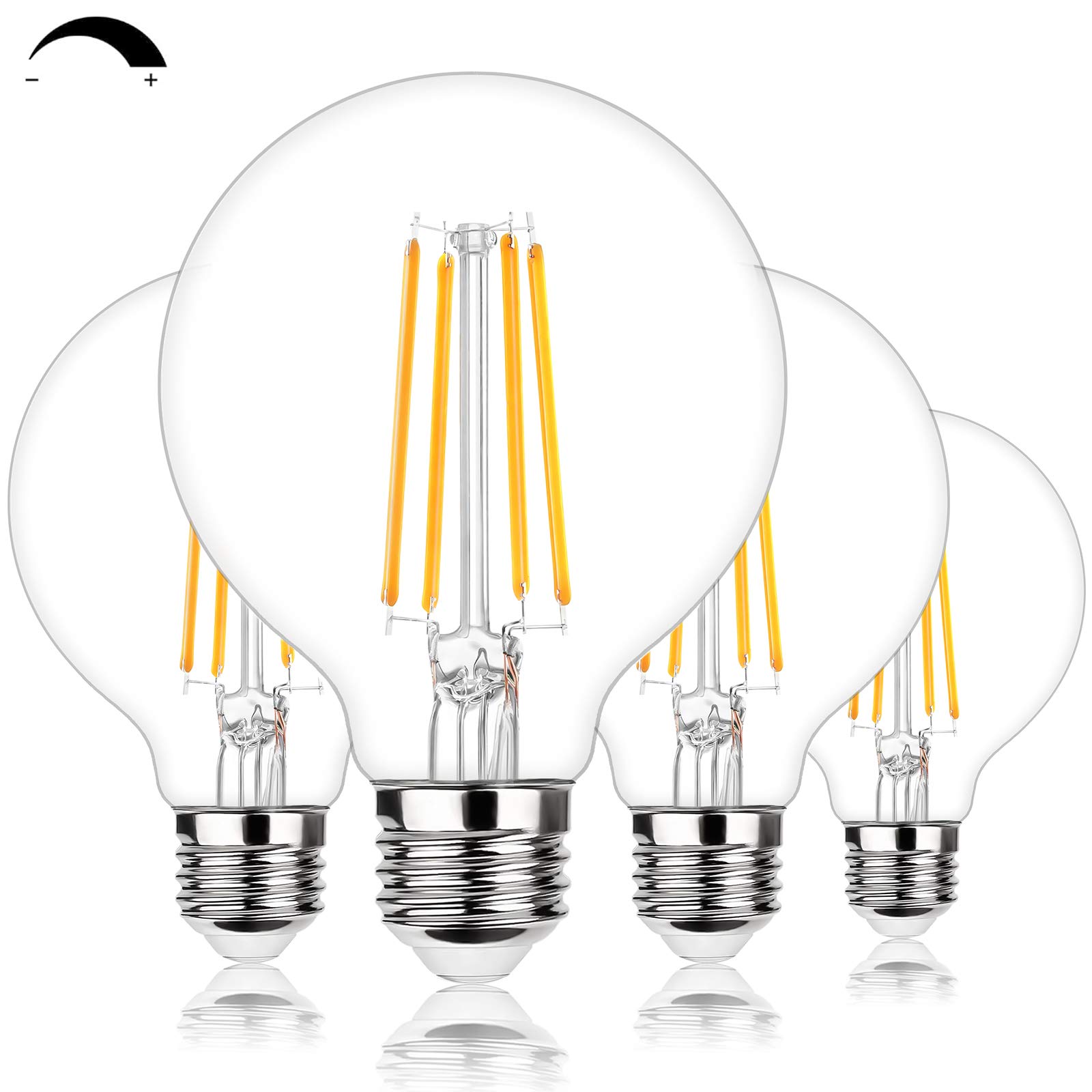 G25 Dimmable 100W Equivalent LED Globe Bulb, 2700K Soft White, 4-Pack